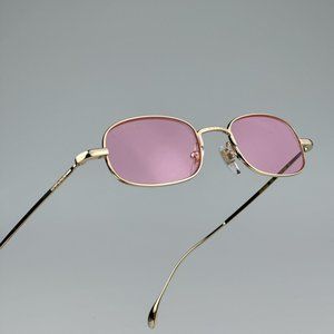 Gucci GG1648S 005 BRAND NEW Sunglasses Gold Pink Unisex Rectangle